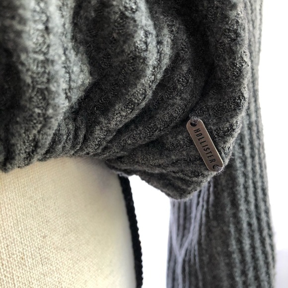 NEW Hollister open back waffle gray shirt medium soft - Picture 4 of 12